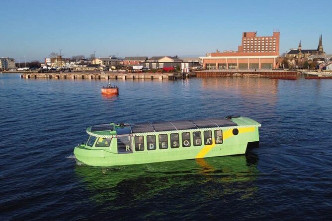 1.5hr Harbour Experience on North America's LARGEST solar boat! - Victoria Park, cannons, and Port-la-Joye views that make sense