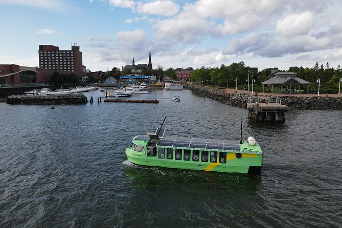 1.5hr Harbour Experience on North America's LARGEST solar boat! - Peake’s Wharf, St. Dunstan’s Basilica, and Beaconsfield from the water