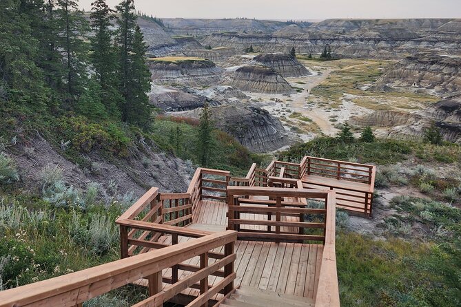 1 Day Guided Drumheller Tour: Calgary to Dinosaur Badlands - Rosedale Suspension Bridge, plus a roadside church moment
