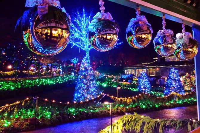 1 hour City Tour & Butchart Gardens: Christmas - Entry included! - Butchart Gardens Christmas lights and the Twelve Days of Christmas sing-along