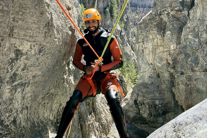 Banff Canyoning - Ghost Canyon (Intermediate Level) - The descent route: four rappels, scrambling, slides, and pool jumps