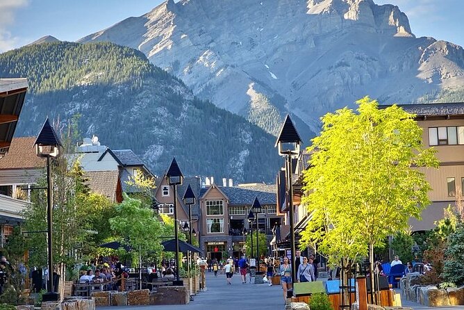 Banff Gondola Hot Springs Bow Falls and Three Lakes tour - Bow Falls and Banff Avenue: Quick Nature Photos Plus a Real Town Break