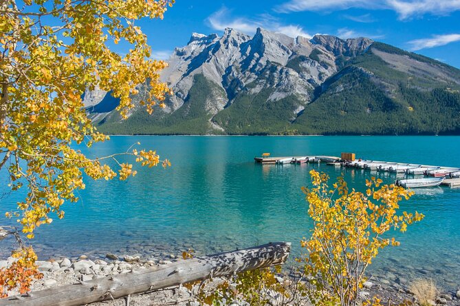 Banff Gondola, Lake Louise, Emerald Lake and Lake Minnewanka Tour - Stop 2: Lake Minnewanka for wide, dramatic water