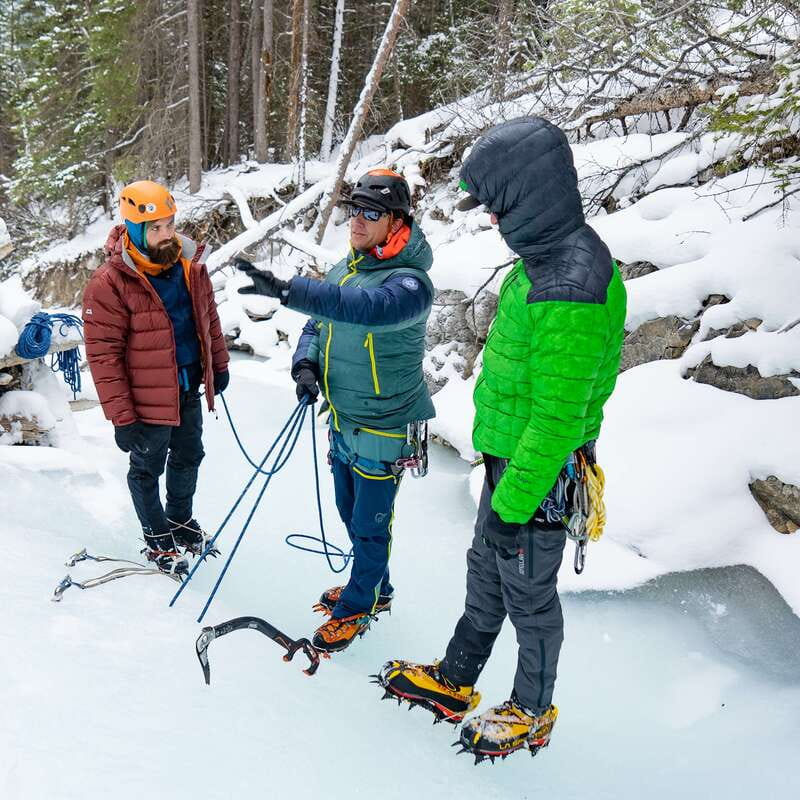 Banff: Introduction to Ice Climbing for Beginners - How top-rope belaying works for beginners