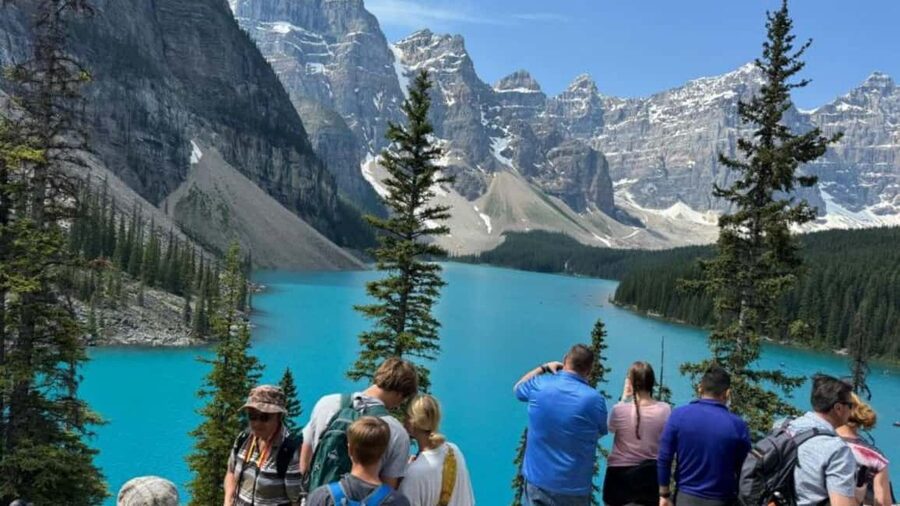 Banff. Moraine, Lake Louise ,Emerald & Johnston Canyon tour - Emerald Lake: a short guided stop that sets the tone