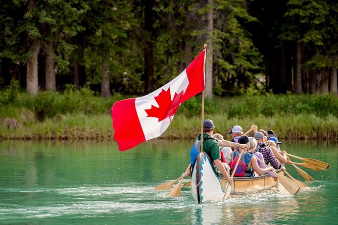 Banff National Park Big Canoe Tour - Bow River starts at Banff Canoe Club, right by downtown