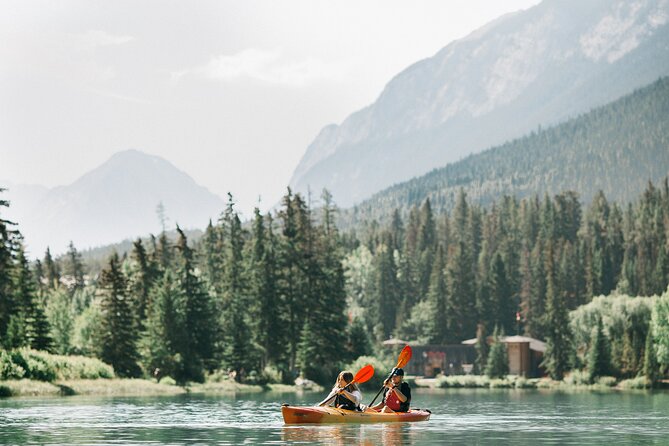 Banff National Park- Double Kayak Experience - Banff Canoe Club start, how the 2 hours usually feel