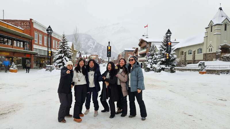 Calgary: Canmore, Banff, Lake Louise - Gondola Included - Banff Avenue and Bow Falls: classic Banff without rushing