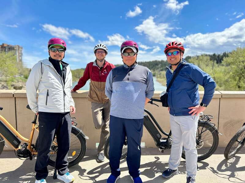 Calgary: City Bike Tour, Highlights and Bow River - Bow River Riding, With Eau Claire and the Peace Bridge Moment
