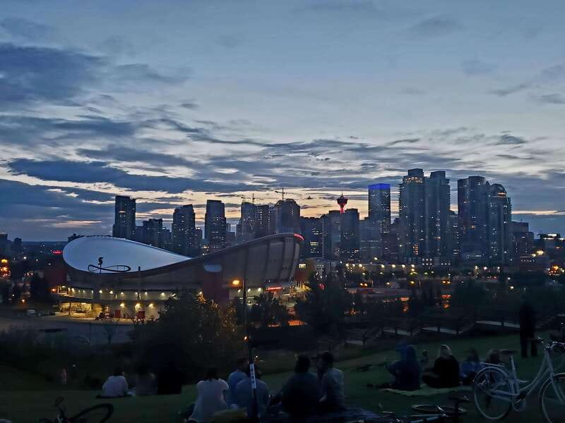 Calgary City Tour & Yamnuska Wolfdog Sanctuary Private Tour - Peace Bridge and Prince’s Island Park: easy Bow River time