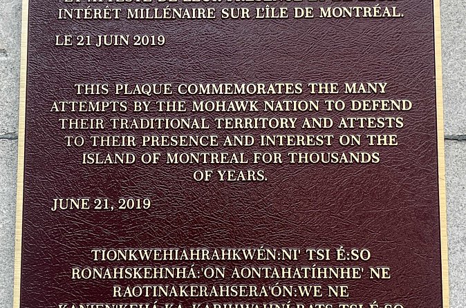 Colonial Secrets of Old Montreal Walking Tour - The First Nations lens: more than a side note