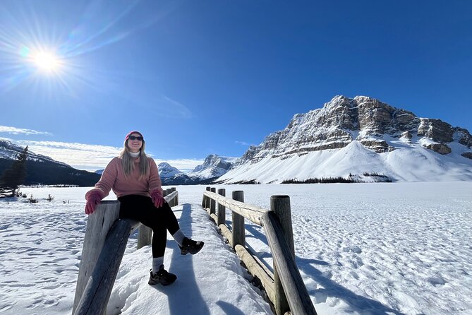 Columbia Icefield Adventure,Bow Lake,Peyto Lake in Banff & Jasper - Guide and Comfort: Air-Conditioned Vehicle, Bottled Water, and Winter Crampons
