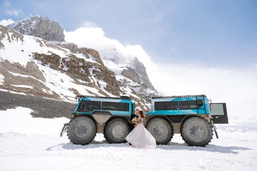 Columbia Icefield: Ice Odyssey Glacier Experience - All-Terrain Fat Truck Versus Bus: The Value You Pay For