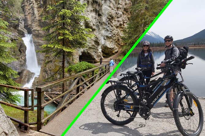 eBike and Hike Banff to Johnston Canyon small group guided program - Bow Valley Parkway cycling: where the road becomes a scenic path