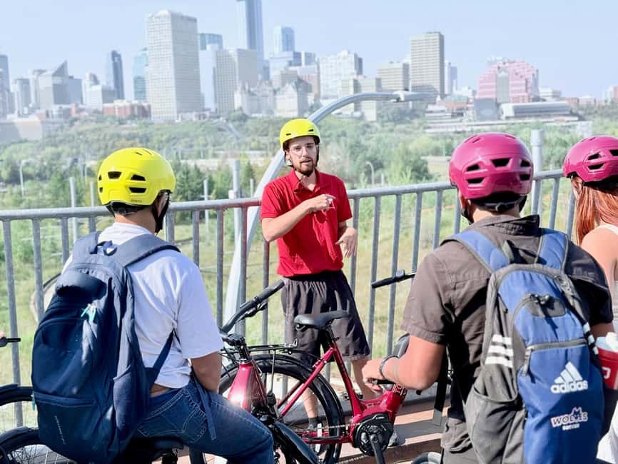 Edmonton: City Bike Tour, Highlights and River Valley - The café break, photo rhythm, and the in-between neighborhood segment
