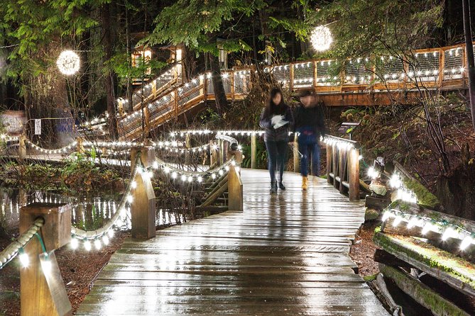 Explore Vancouver City & Capilano Suspension Bridge Canyon Lights - Cross the Lions Gate Bridge for North Shore Scale