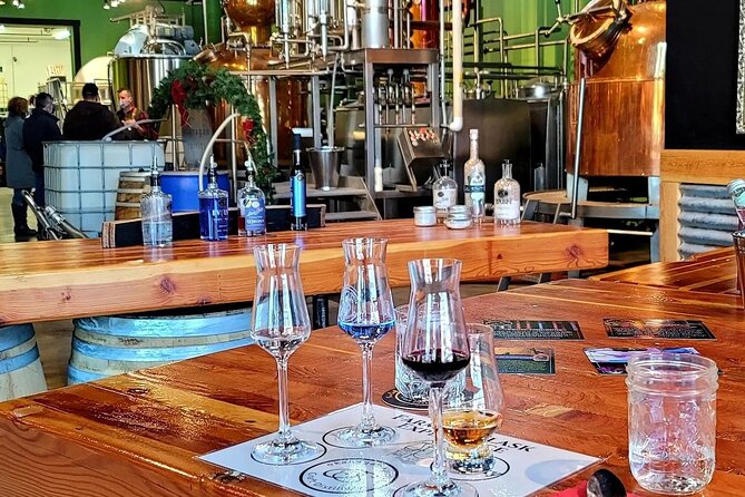 Farm-to-Flask Tasting Experience in Vernon - The guided tasting flight of four award-winning spirits