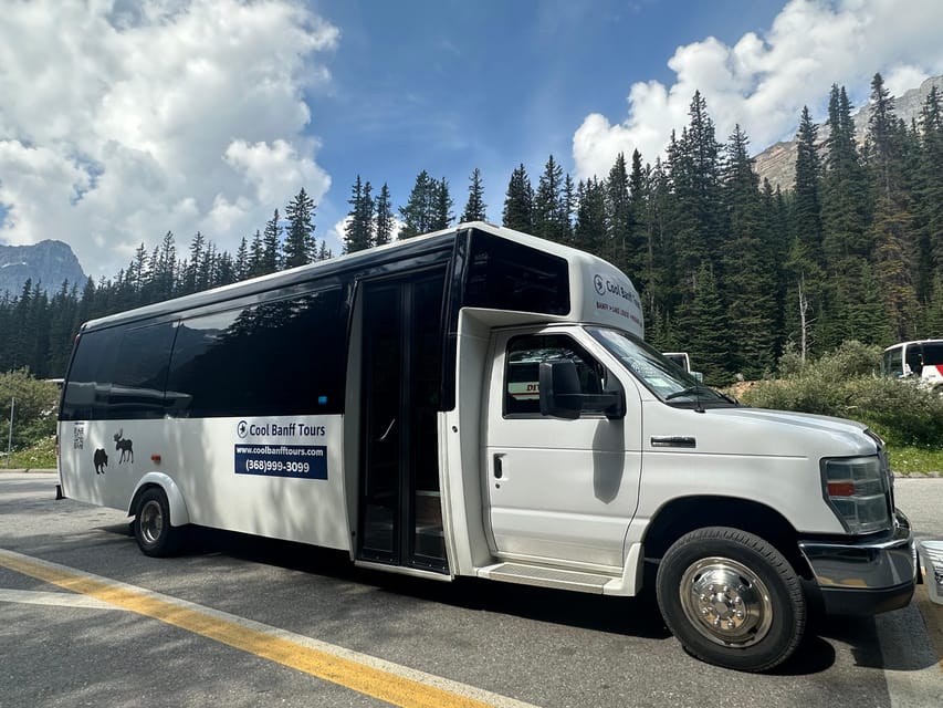 From Banff/Canmore: Moraine Lake, Lake Louise 1.5 hrs Each - Comfortable air conditioned van, shared seating, and the driver who sets the tone