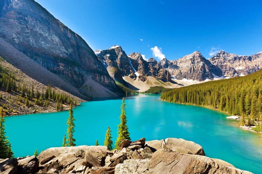 From Banff: Moraine Lake & Lake Louise Tour - From Banff or Canmore, this tour keeps the day light
