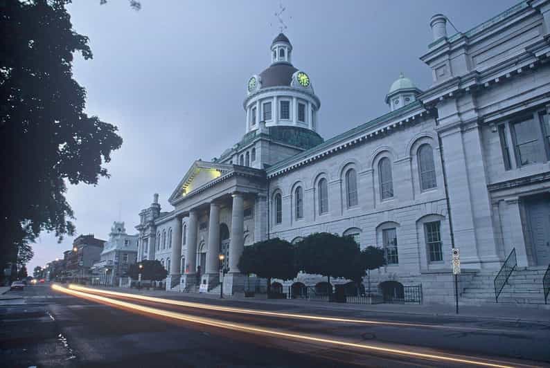 From Montreal: Kingston City Day Trip & 1000 Island Cruise - Kingston City Hall and Confederation Park, where the city shows its age