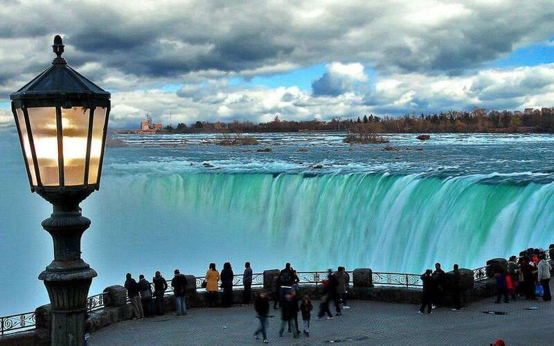 From Niagara Falls Canada Tour Boat, Lunch, Journey, Skylon - Journey Behind the Falls (about 1 hour): go behind the roar
