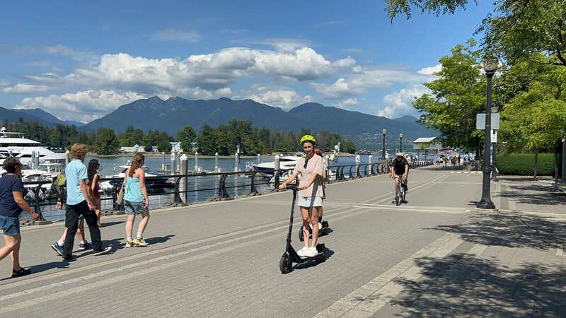 Great Vancouver EUC & E-scooters loop tour - Convention Center Views, Waterfront Cruise, and Sea Plane Drama