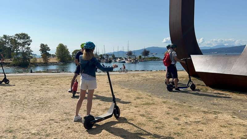 Great Vancouver EUC & E-scooters loop tour - False Creek Finish Feeling Like One Last Great View