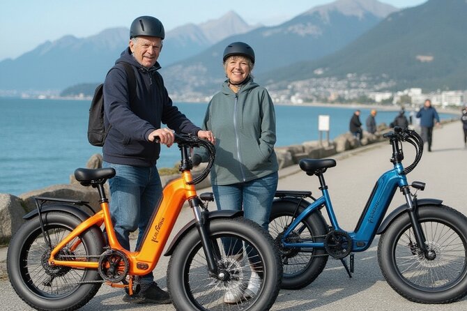 Guided E-Bike Tour Stanley Park and Hidden Gems - Small Groups - Meet at Plaza of Nations and get comfortable fast