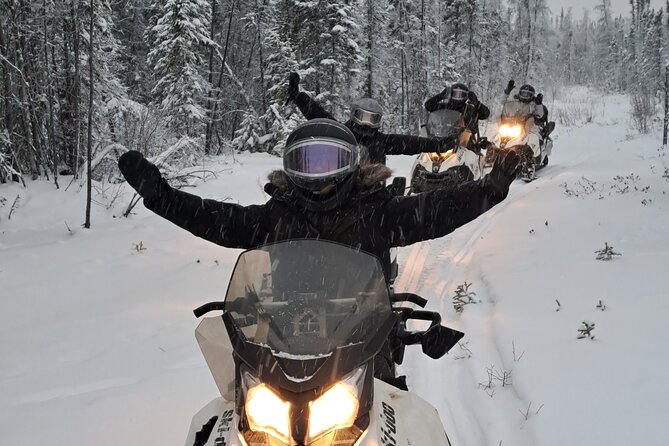 Guided Snowmobile Adventure - The core route: frozen lakes, forest trails, and a 16 km loop