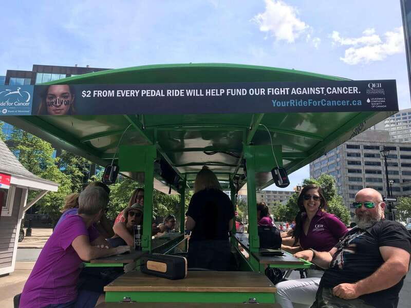 Halifax: Solar Waterfront Food/Drink Party Bike Experience - Weather strategy: rain shields, covered seating, and sensible clothing