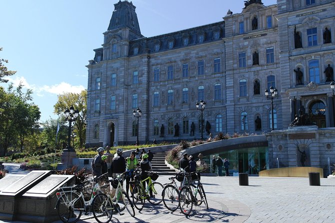 Heritage Upper Town E-Bike Tour - Terrasse Pierre-Dugua-De-Mons for St Lawrence and Château Frontenac angles