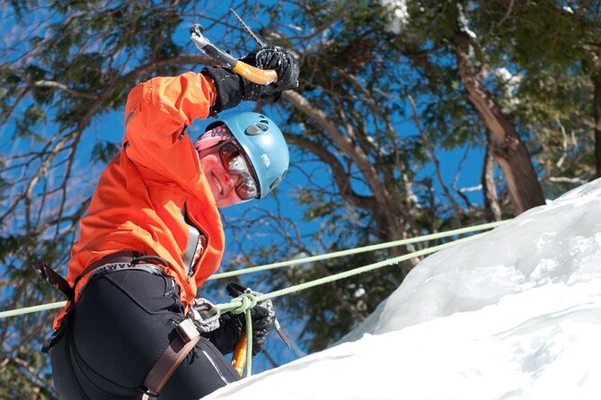 Ice Climbing Initiation in Mont-Tremblant - On-ice instruction that builds technique fast: harness, axes, and belaying