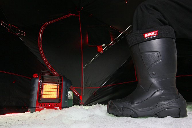 Ice Fishing Adventure in Whistler - Gear and Comfort: Boots, Rods, and a Propane-Heated Tent