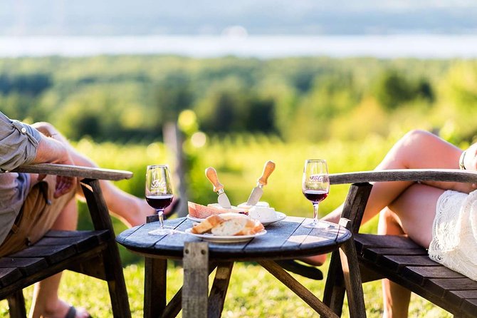 Island of Orleans Taste and Drink Tour - Stop 1: Vignoble du Mitan and the wine tasting view over Beaupré