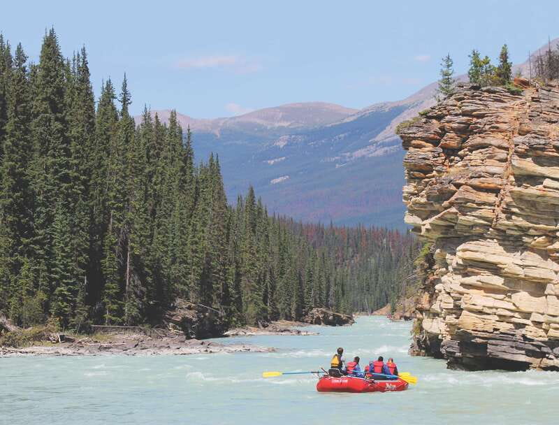 Jasper: Canyon Run Family Whitewater Rafting - The 30-minute coach ride to Athabasca Falls, plus a good break pace