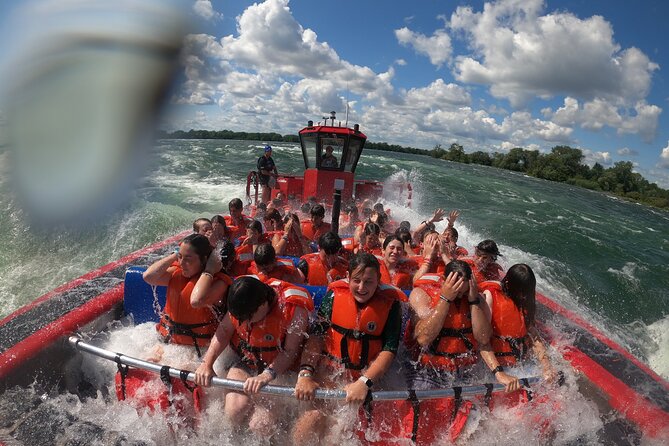 Jet Boating Montreal's Lachine Rapids - What you get onboard: life jackets, ponchos, lockers, and wet planning
