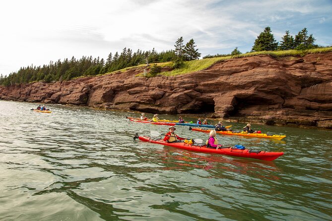 Kayak the Bay of Fundy Sea Caves - Weather and tide changes: when conditions improve the route