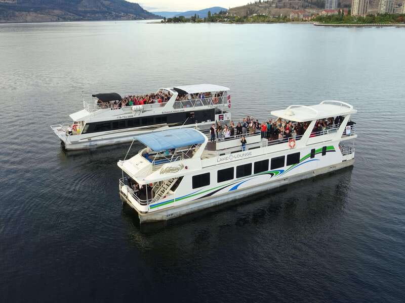 Kelowna: Okanagan Lake Afternoon Cruise - Under WR Bennett Bridge, then south along Casa Loma and Lakeview Heights