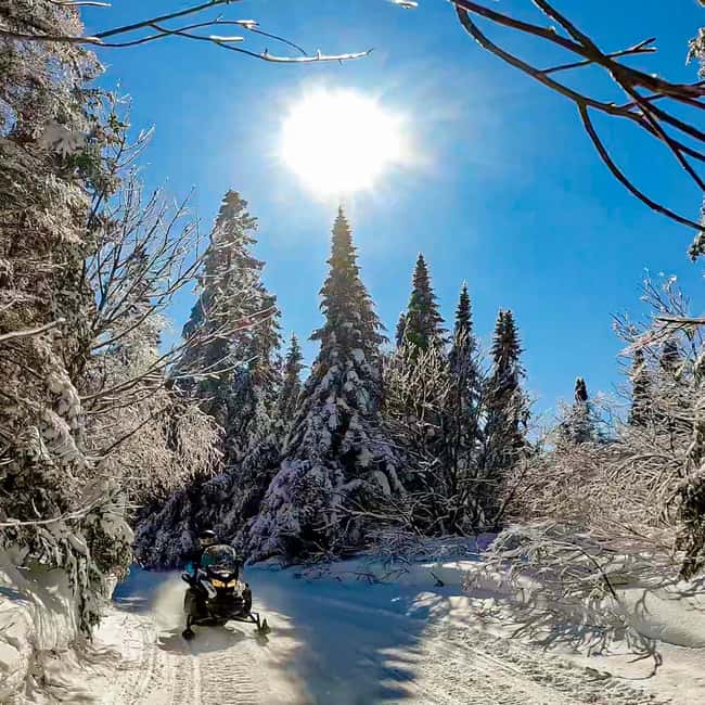 Laurentians: Snowmobile Guided Tour - Entering the Laurentians on an Expedition 900 ACE