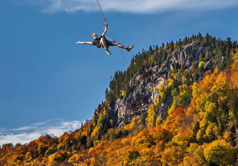 Mont-Catherine: Ziplines & Hike - Heated teepees and mandatory helmets: safety meets comfort