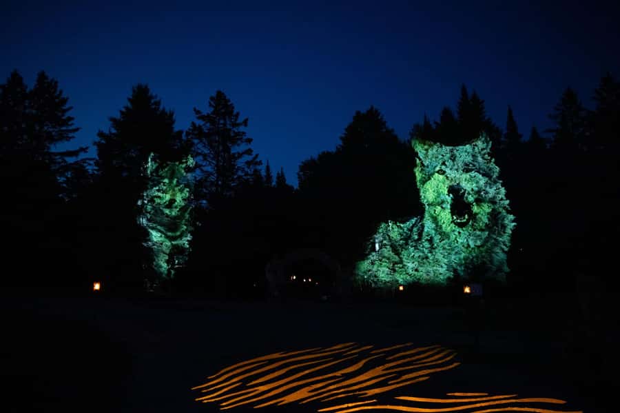 Montebello, QC: Omega Park ONIRO Immersive Experience at Night - Oniro Night Trail at Parc Oméga: Wolf Cub Dreams in 17 Scenes