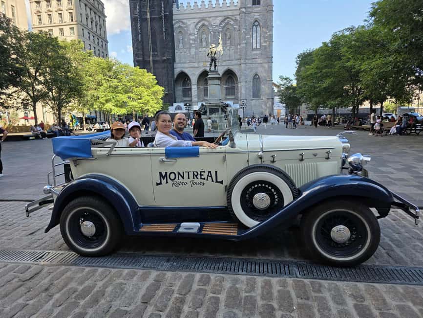 Montreal: An unforgettable guided tour in a vintage 1930s convertible car - Best for families and small groups, with a few age realities