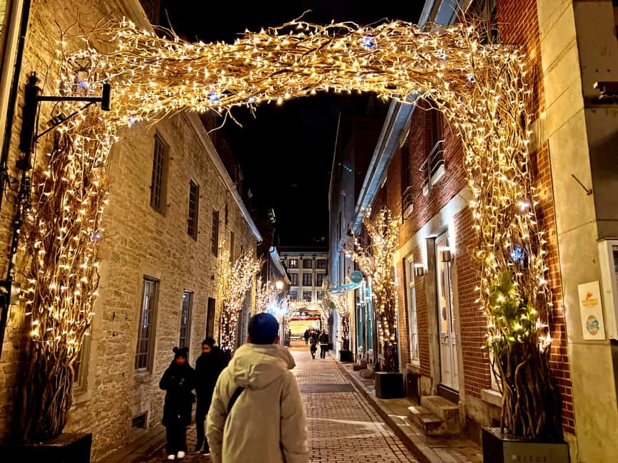 Montreal: Christmas Lights Private Walking Tour - The Old Port Finish, Saint Paul Street and the River Setting