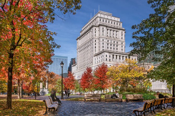 Montreal City Highlights 3 Hour Walking Tour | Gratuity-Based - Dorchester Square to Victoria Square: parks, skyline landmarks, and quick breaks