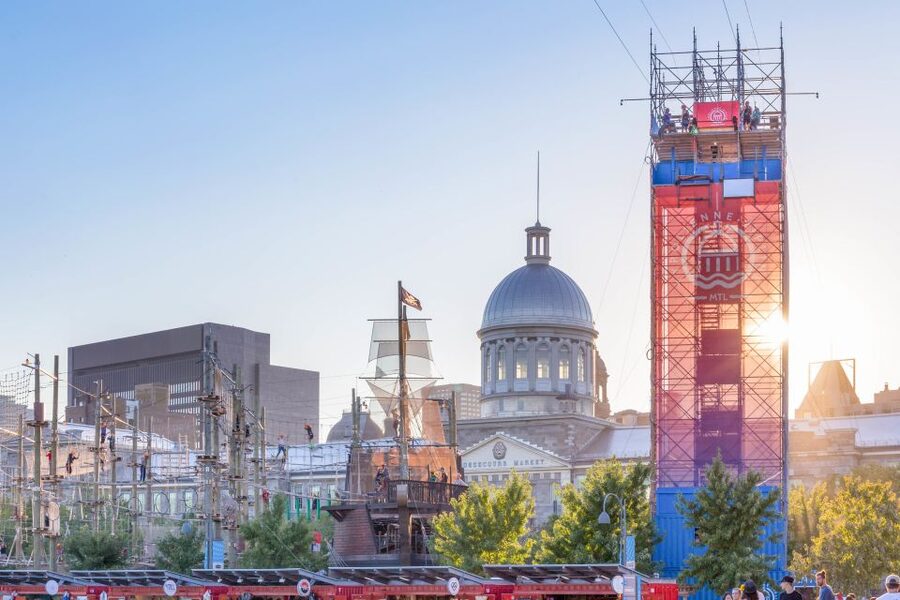 Montreal Old Port: Urban Zipline Ticket - The Ride Itself: 15 Minutes, 1,200 Feet, and Bonsecours Lagoon Views
