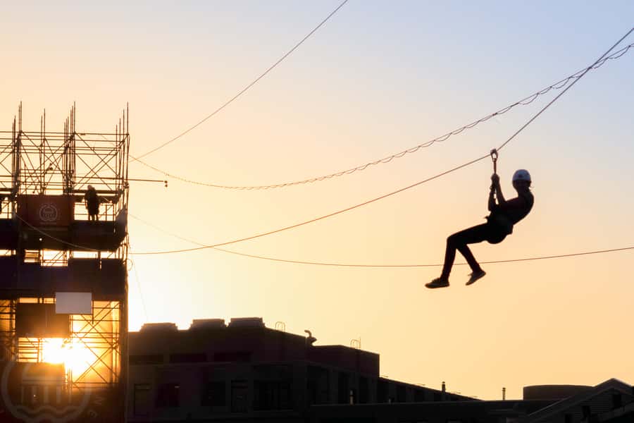 Montreal Old Port: Urban Zipline Ticket - Finding Tyrolienne MTL and Checking In at the 100-Foot Tower