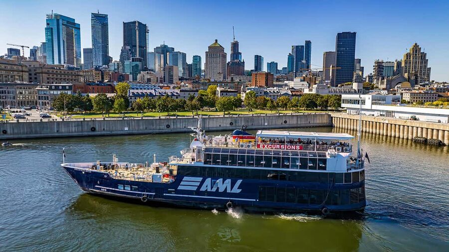 Montréal: Weekend River Brunch Cruise - The cruise route from Old Port to Jacques Cartier Bridge