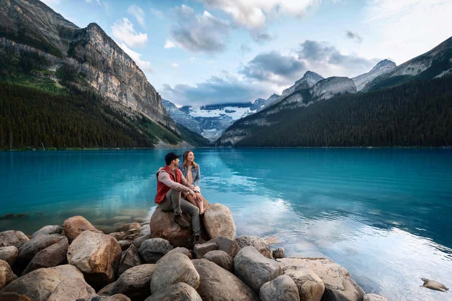 Moraine Lake Louise Emerald Johnston Canyon Banff Yoho Tour - Lake Louise: The Glacial-Blue First Hit