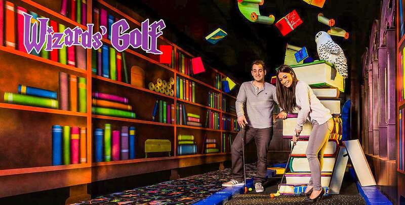 Niagara Falls, Canada: Clifton Hill 6 Attraction Fun Pass - Dinosaur Adventure Golf or Wizards Golf: mini-golf fun with a crowd reality check
