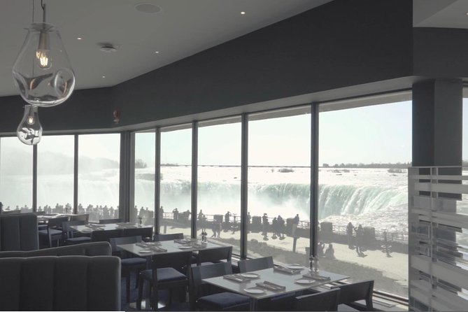 Niagara Falls Canada Day + Night Small Group Tour w/Falls Dinner - Dinner at Table Rock: 3 courses with Horseshoe Falls views